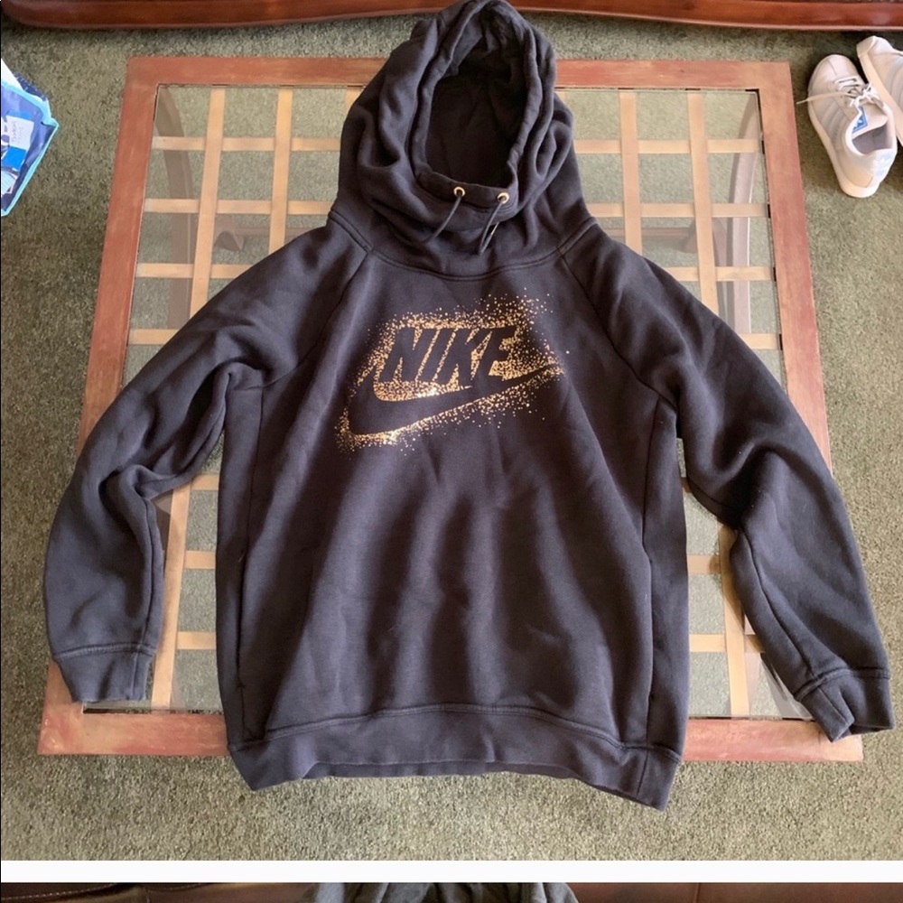 Nike Black and Gold Rally Hoodie Sweatshirt 2X
